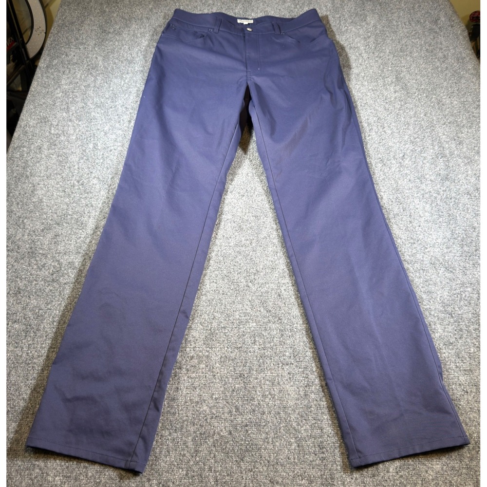 Peter Millar EB66 Performance Pants Mens 36Lx37 Navy Blue Golf